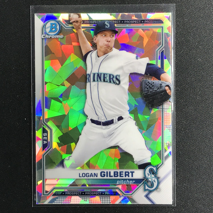 2021 Bowman Chrome LOGAN GILBERT Prospect Atomic Refractor #58