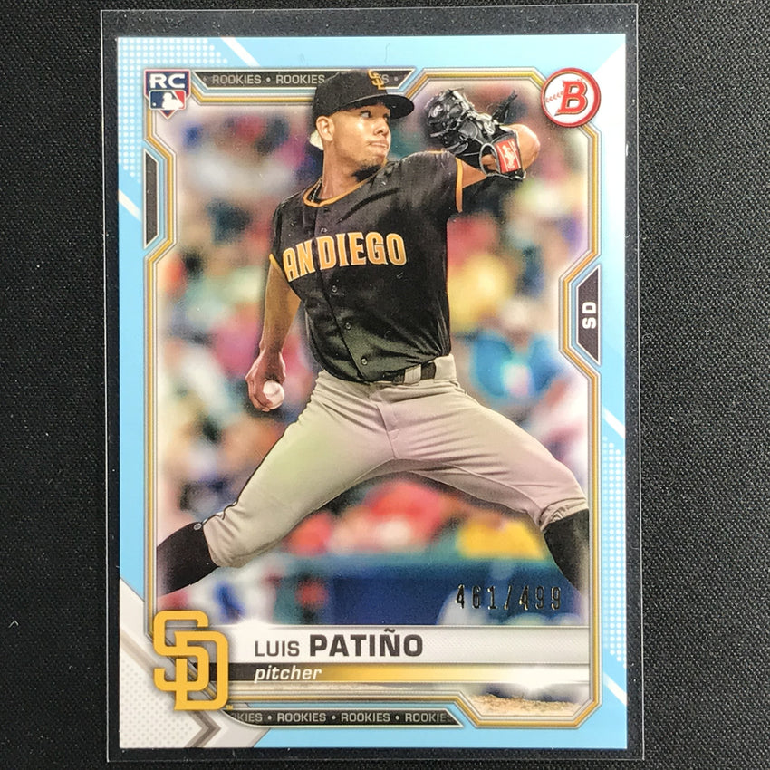 2021 Bowman Luis Patino Rookie Sky Blue Border /499