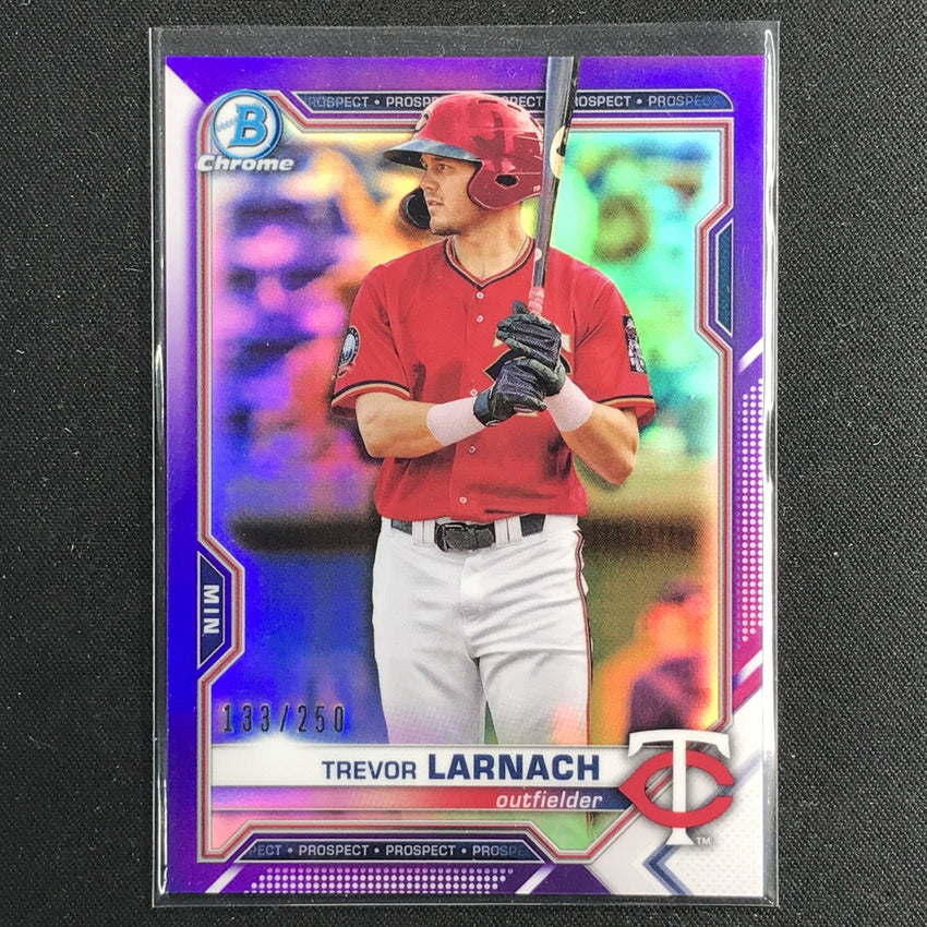 2021 Bowman Chrome Trevor Larnach Prospect Purple Refractor /250