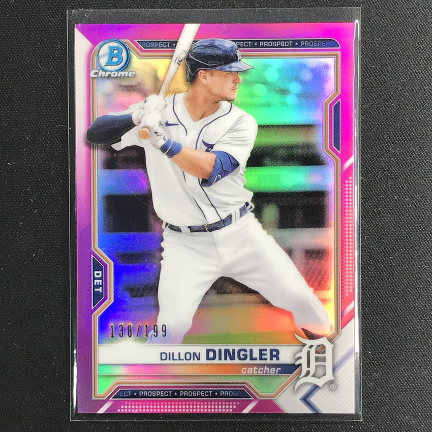 2021 Bowman Chrome Dillon Dingler Prospect Fuchsia Refractor /199