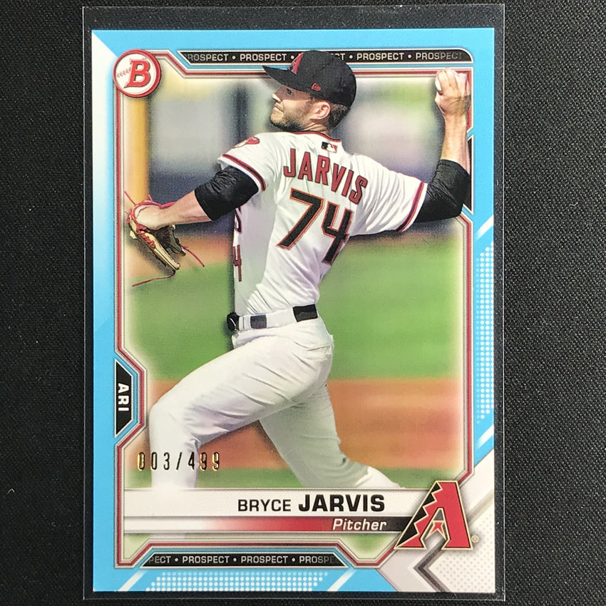 2021 Bowman Bryce Jarvis Prospect Sky Blue Border /499