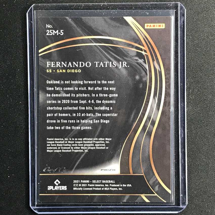 2021 Select FERNANDO TATIS JR. 25-Man Gold Vinyl 1/1