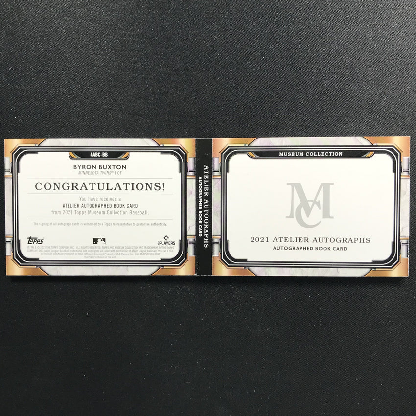 2021 Museum Collection Byron Buxton Atelier Autographed Booklet Auto 9/25