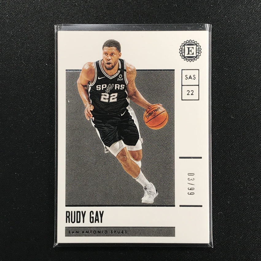 2019-20 Encased RUDY GAY Base Silver 3/99-Cherry Collectables
