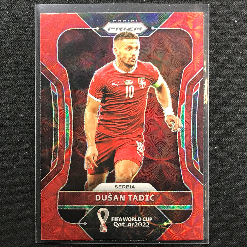 2022 Prizm Fifa World Cup Qatar Dusan Tadic Choice Red Scope No 254