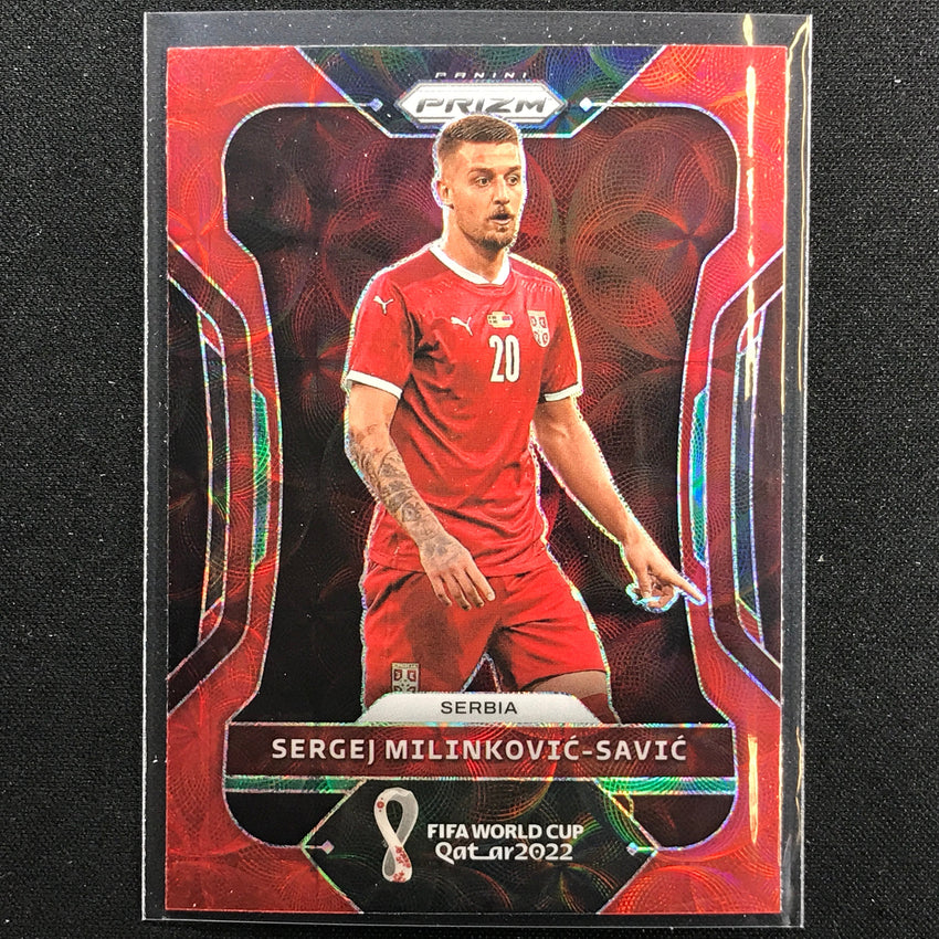 2022 Prizm FIFA World Cup Qatar SERGEJ MILINKOVIC-SAVIC Choice Red Scope #260