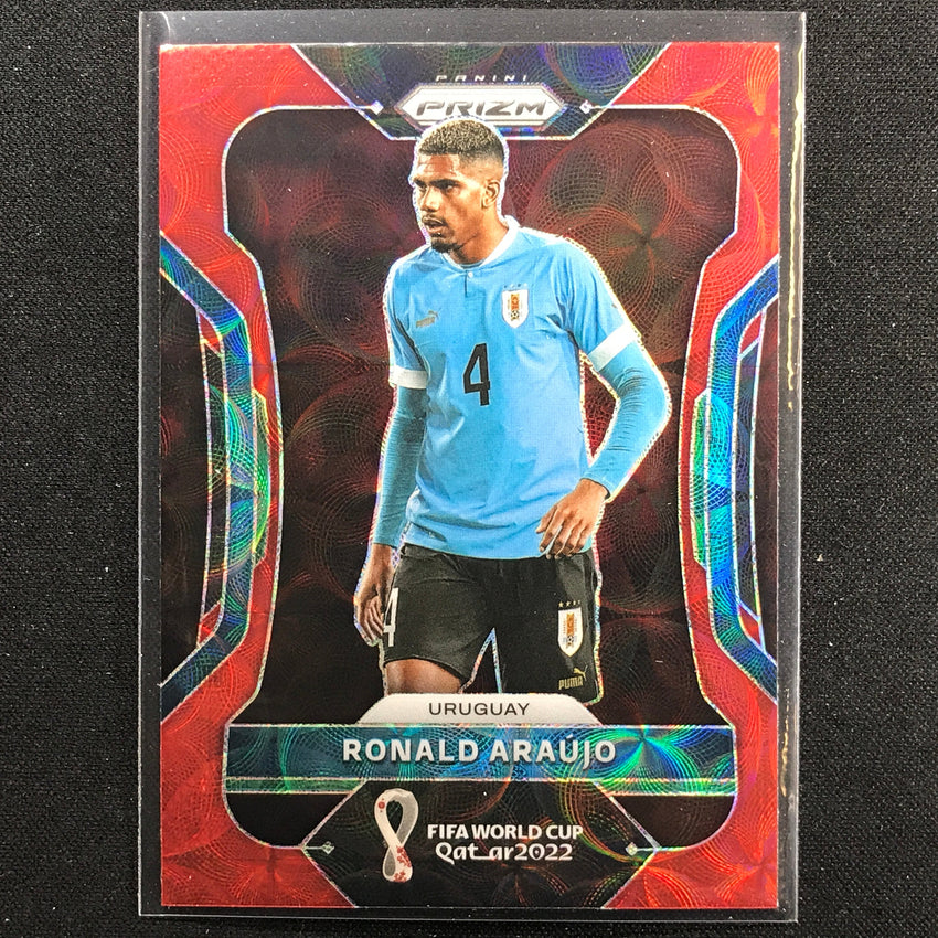 2022 Prizm FIFA World Cup Qatar RONALD ARAUJO Choice Red Scope #282