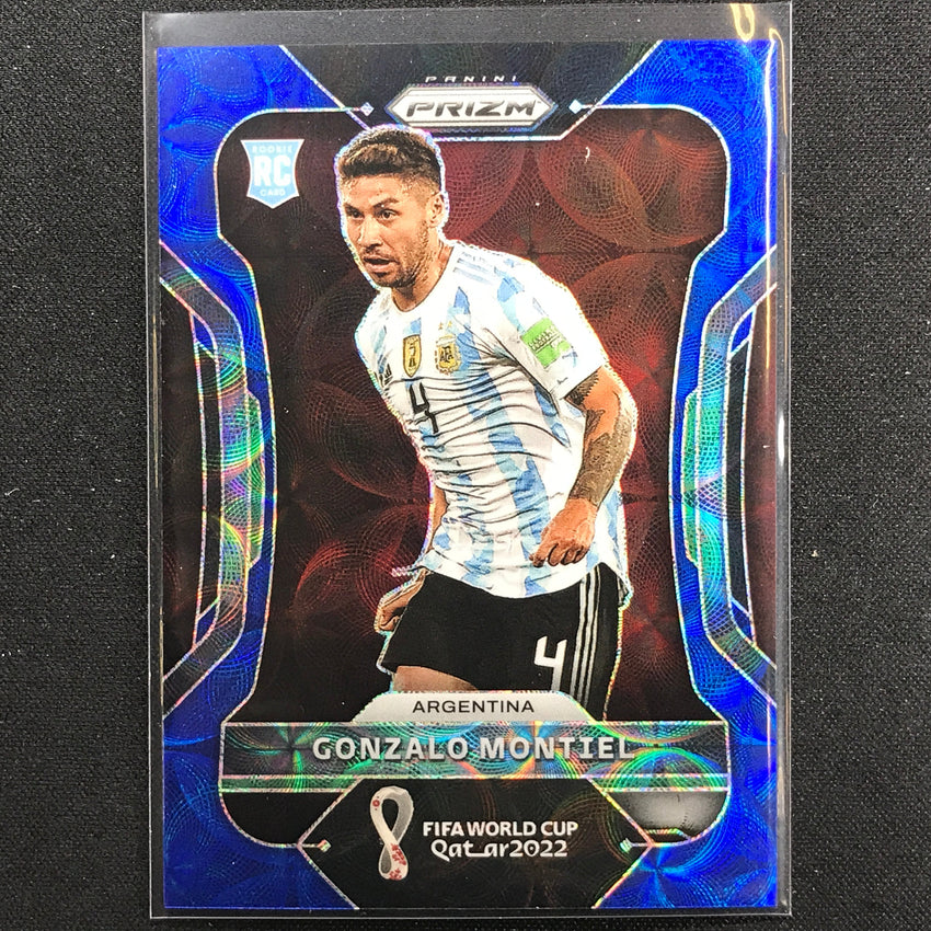 2022 Prizm Fifa World Cup Qatar Gonzalo Montiel Rookie Choice Blue 123/135