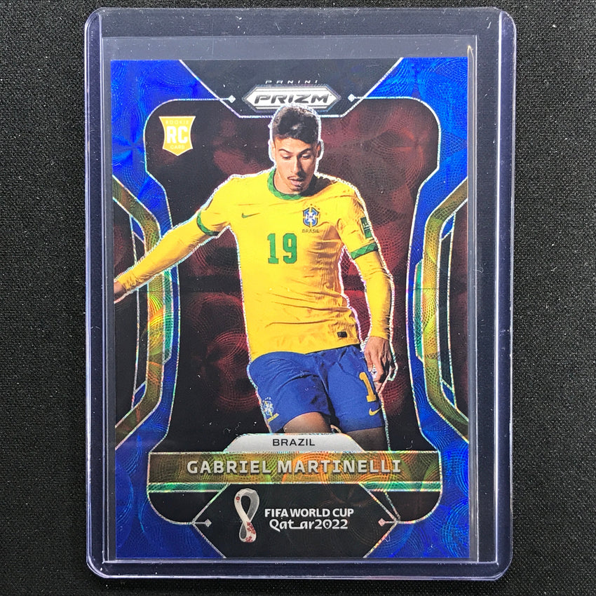 2022 Prizm Fifa World Cup Qatar Gabriel Martinelli Rookie Choice Blue 55/135