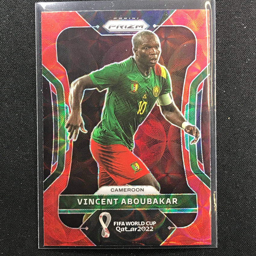 2022 Prizm FIFA World Cup Qatar VINCENT ABOUBAKAR Choice Red Scope #44