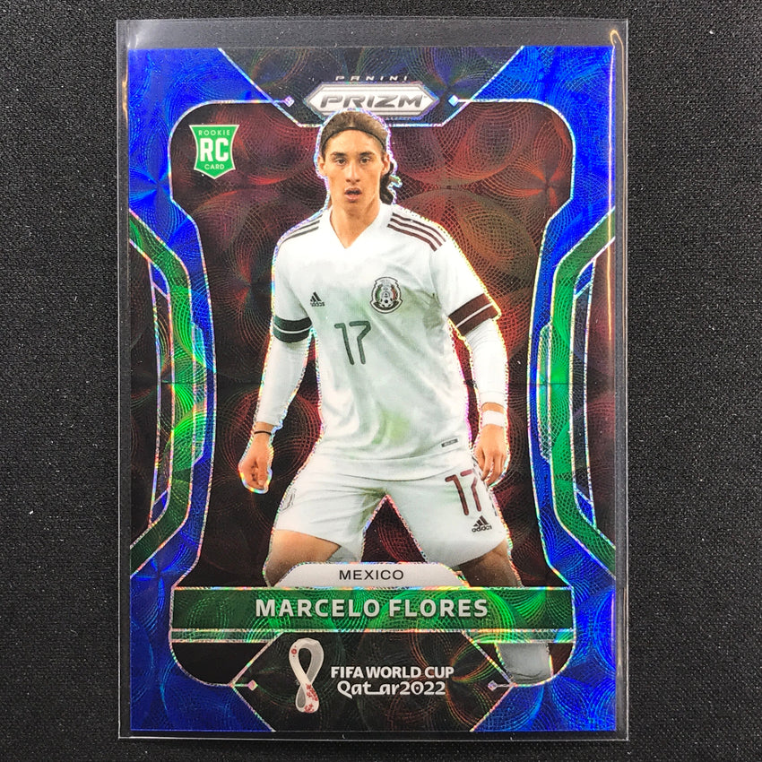 2022 Prizm Fifa World Cup Qatar Marcelo Flores Rookie Choice Blue 38/135