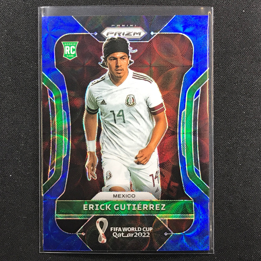 2022 Prizm Fifa World Cup Qatar Erick Gutierrez Rookie Choice Blue 72/135
