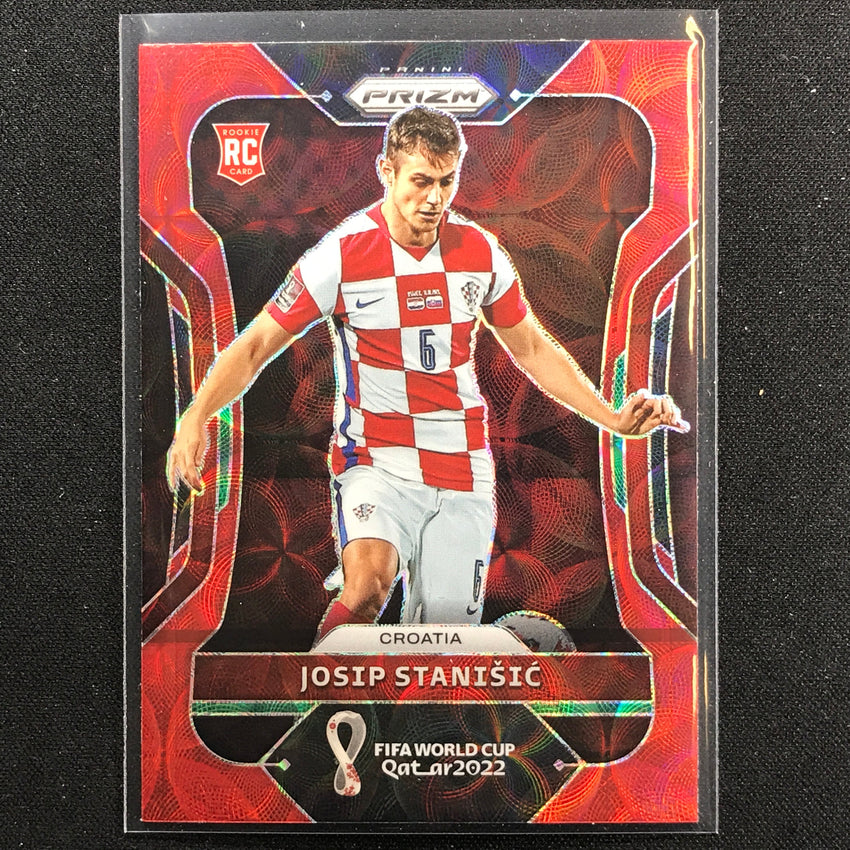 2022 Prizm FIFA World Cup Qatar JOSIP STANISIC Rookie Choice Red Scope #58