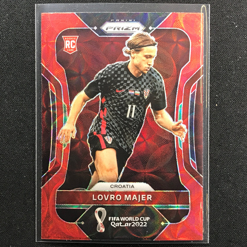 2022 Prizm FIFA World Cup Qatar LOVRO MAJER Rookie Choice Red Scope #60