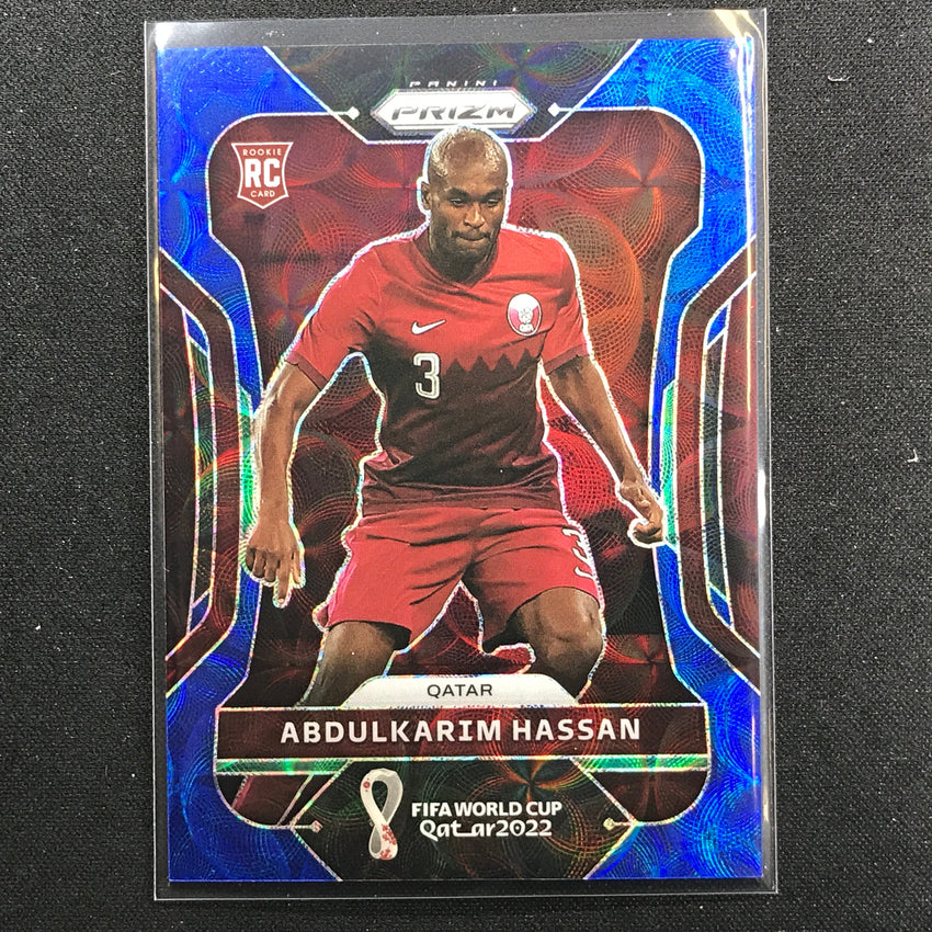 2022 Prizm Fifa World Cup Qatar Abdulkarim Hassan Rookie Choice Blue 55/135