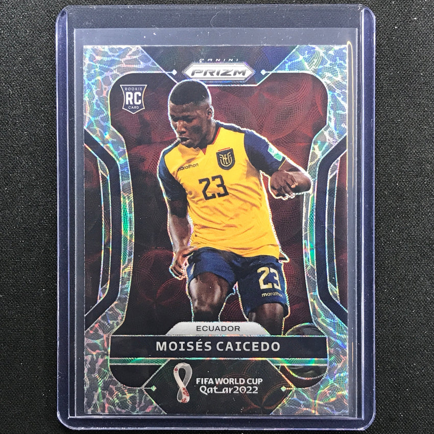 2022 Prizm FIFA World Cup Qatar MOISES CAICEDO Rookie Choice Elephant SSP #81