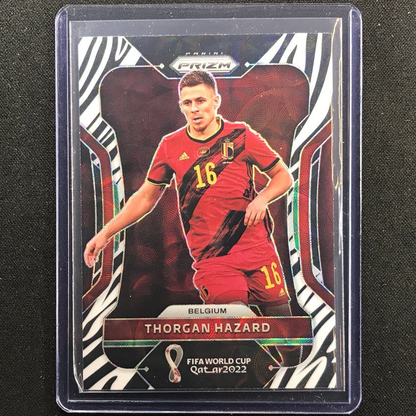 2022 Prizm FIFA World Cup Qatar THORGAN HAZARD Choice Zebra SSP #22