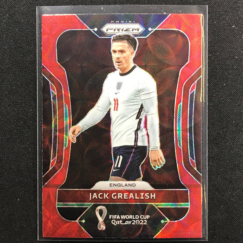 2022 Prizm FIFA World Cup Qatar JACK GREALISH Choice Red Scope #87