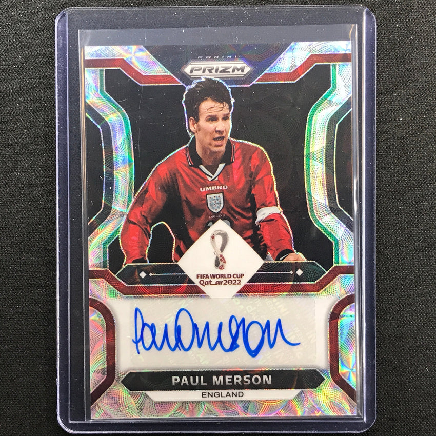 2022 Prizm Fifa World Cup Qatar Paul Merson Choice Signatures Auto No Pme