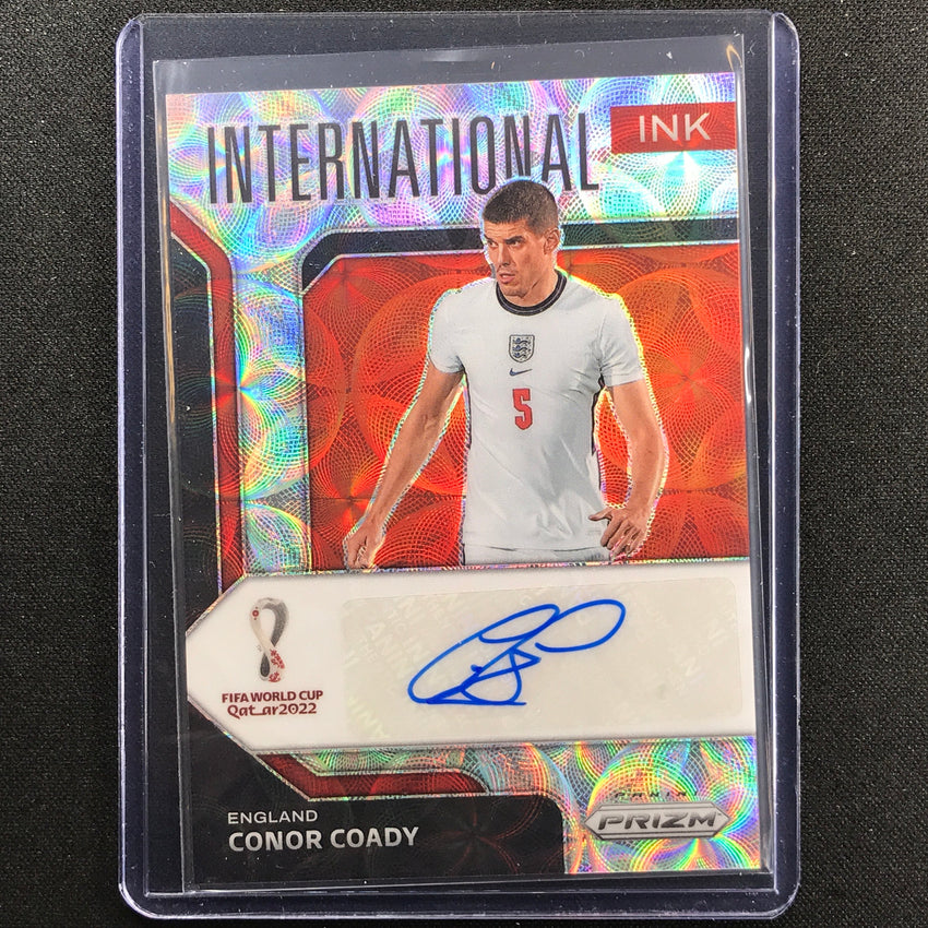 2022 Prizm Fifa World Cup Qatar Conor Coady Choice International Ink Auto No Cc