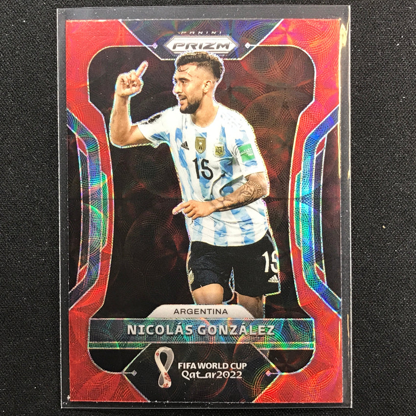 2022 Prizm FIFA World Cup Qatar NICOLAS GONZALEZ Choice Red Scope #10