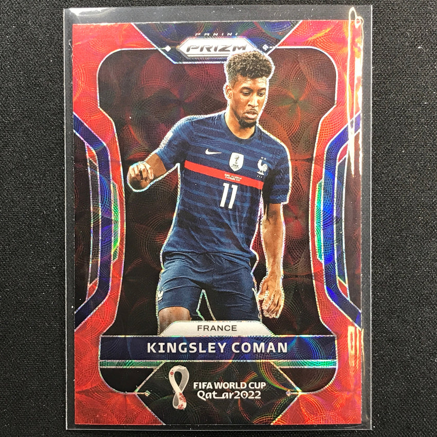 2022 Prizm FIFA World Cup Qatar KINGSLEY COMAN Choice Red Scope #100