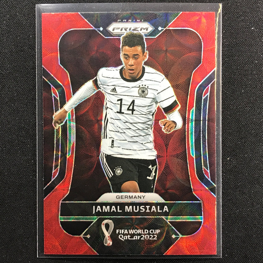 2022 Prizm Fifa World Cup Qatar Jamal Musiala Choice Red Scope No 108