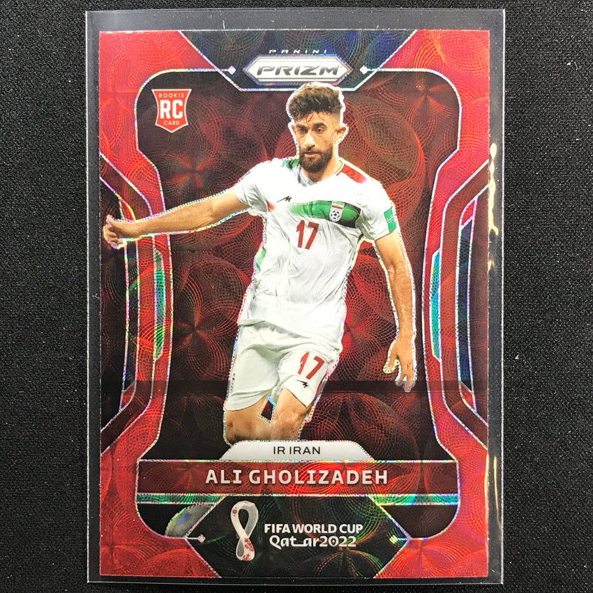2022 Prizm FIFA World Cup Qatar ALI GHOLIZADEH Rookie Choice Red Scope #119