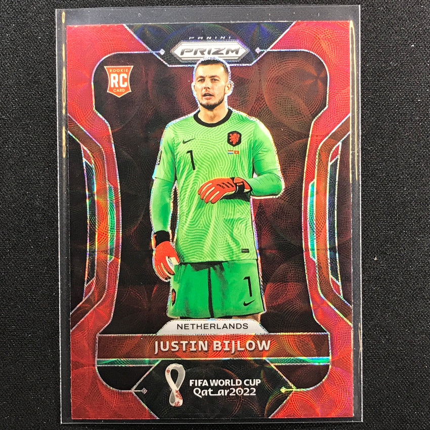 2022 Prizm FIFA World Cup Qatar JUSTIN BIJLOW Rookie Choice Red Scope #157
