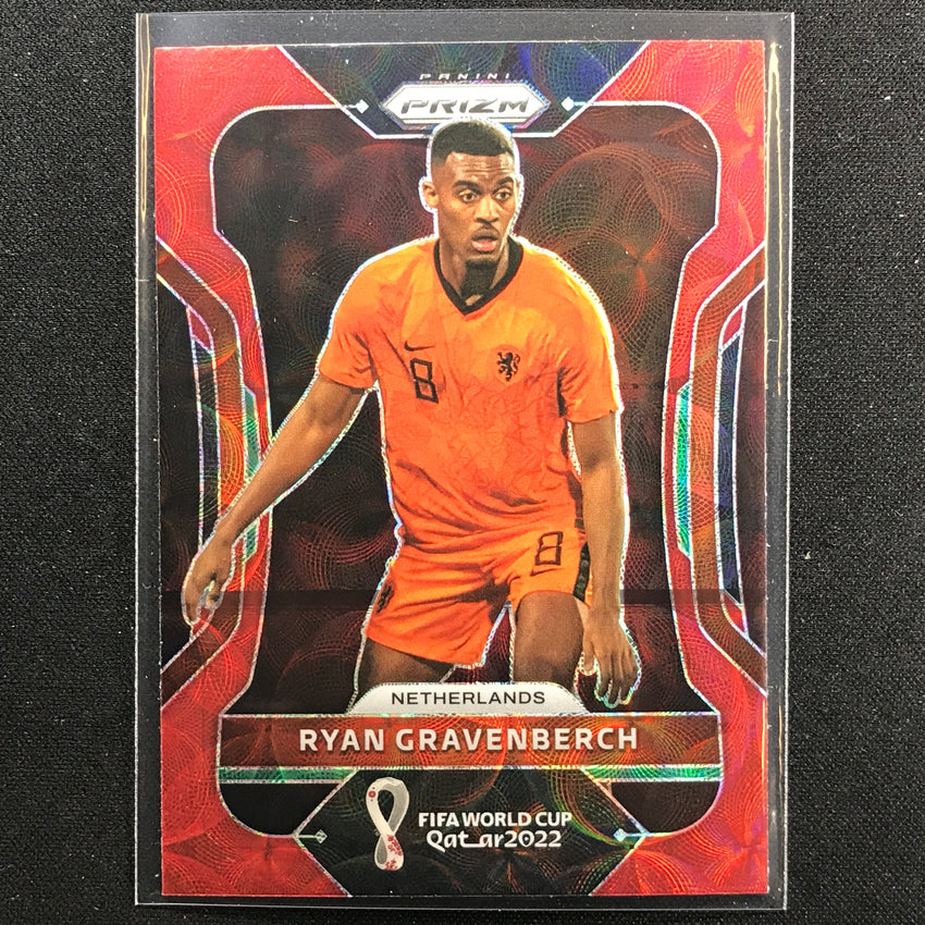 2022 Prizm FIFA World Cup Qatar RYAN GRAVENBERCH Choice Red Scope #161