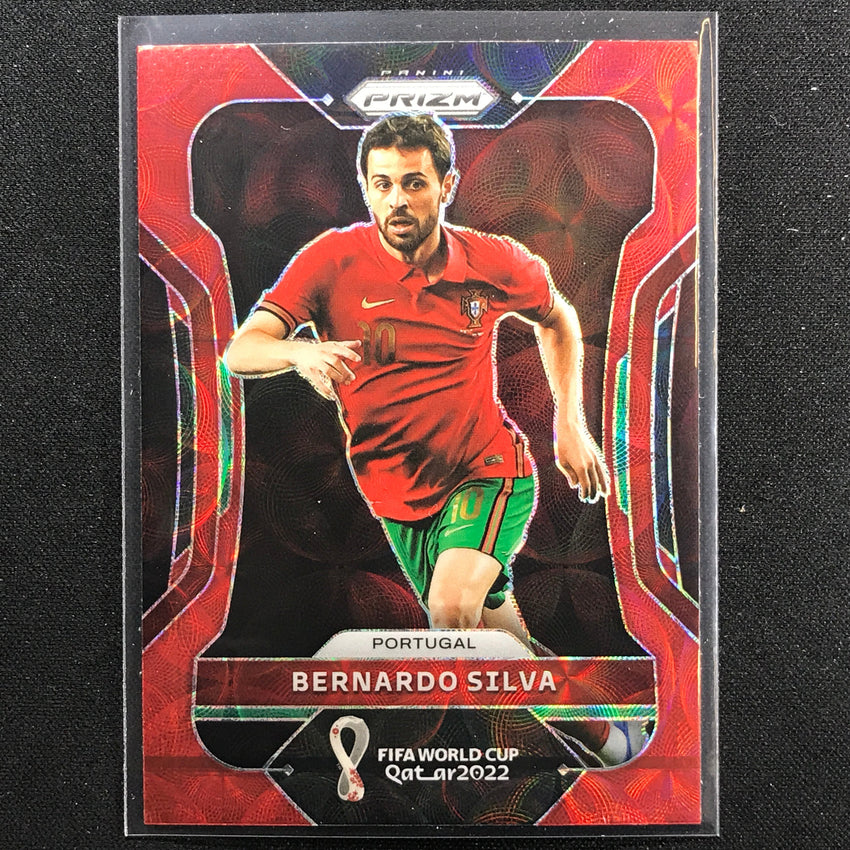 2022 Prizm FIFA World Cup Qatar BERNARDO SILVA Choice Red Scope #173