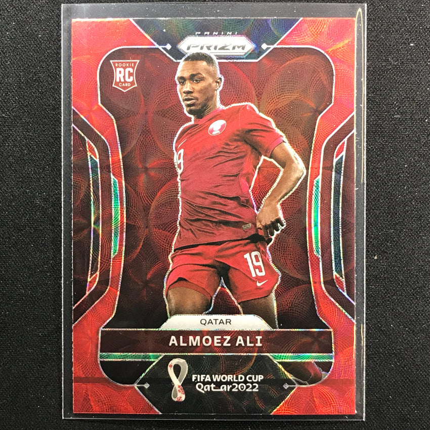 2022 Prizm FIFA World Cup Qatar ALMOEZ ALI Rookie Choice Red Scope #187