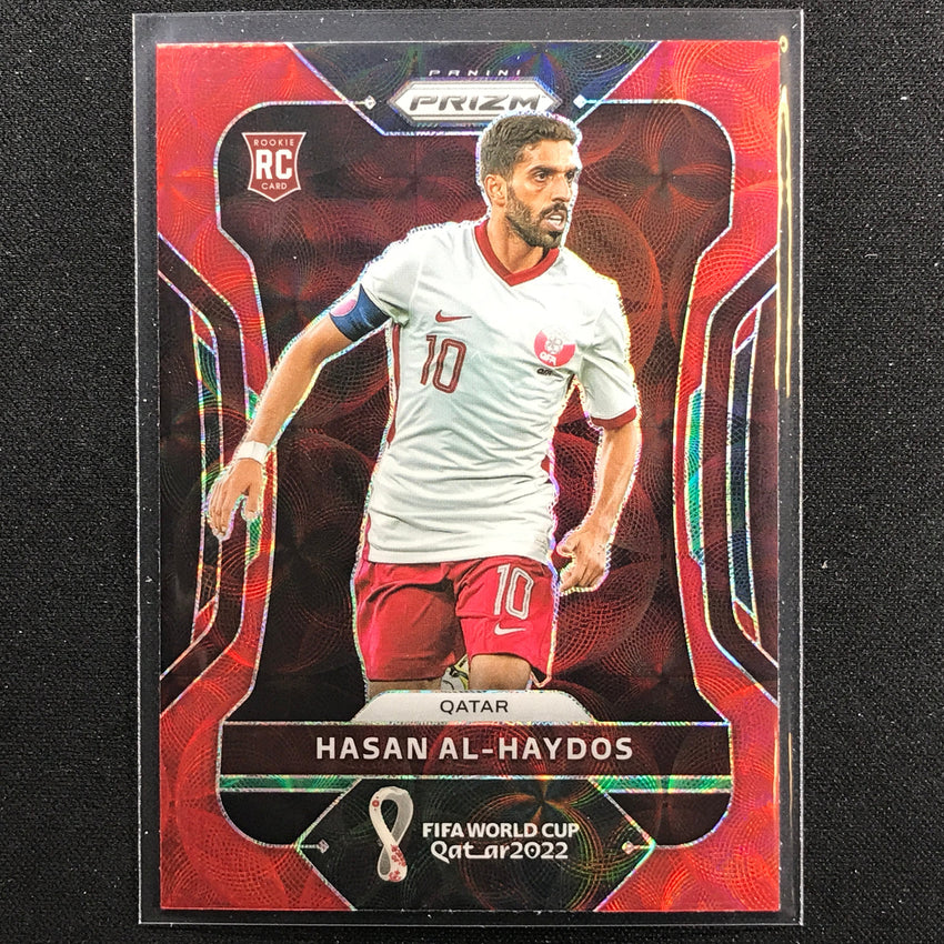 2022 Prizm FIFA World Cup Qatar HASAN AL-HAYDOS Rookie Choice Red Scope #188