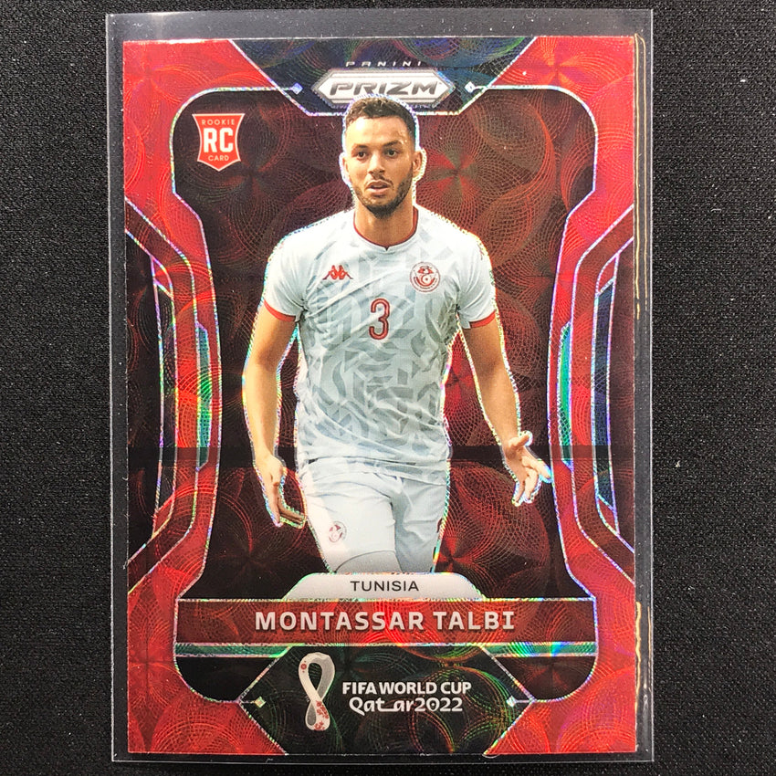 2022 Prizm FIFA World Cup Qatar MONTASSAR TALBI Rookie Choice Red Scope #193
