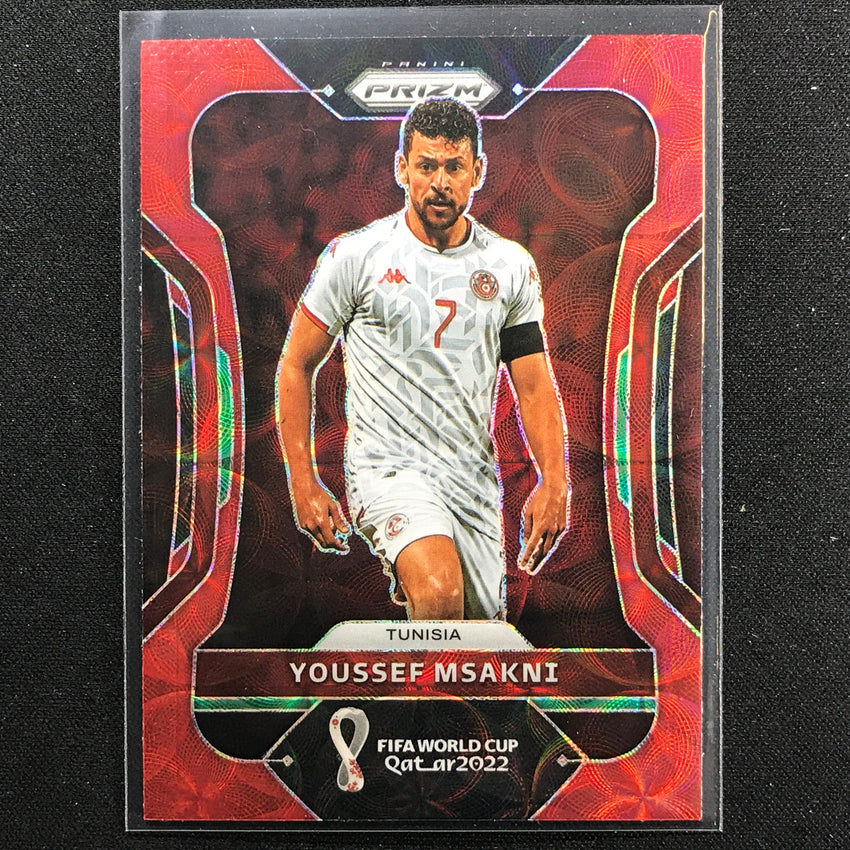 2022 Prizm FIFA World Cup Qatar YOUSSEF MSAKNI Choice Red Scope #198