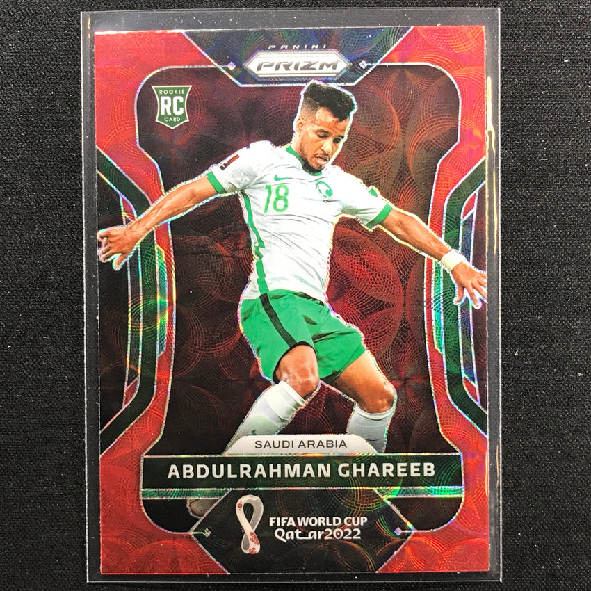 2022 Prizm FIFA World Cup Qatar ABDULRAHMAN GHAREEB Rookie Choice Red Scope #212