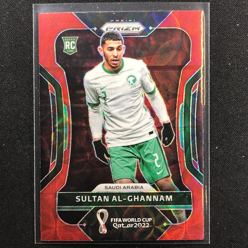 2022 Prizm FIFA World Cup Qatar SULTAN AL-GHANNAM Rookie Choice Red Scope #216