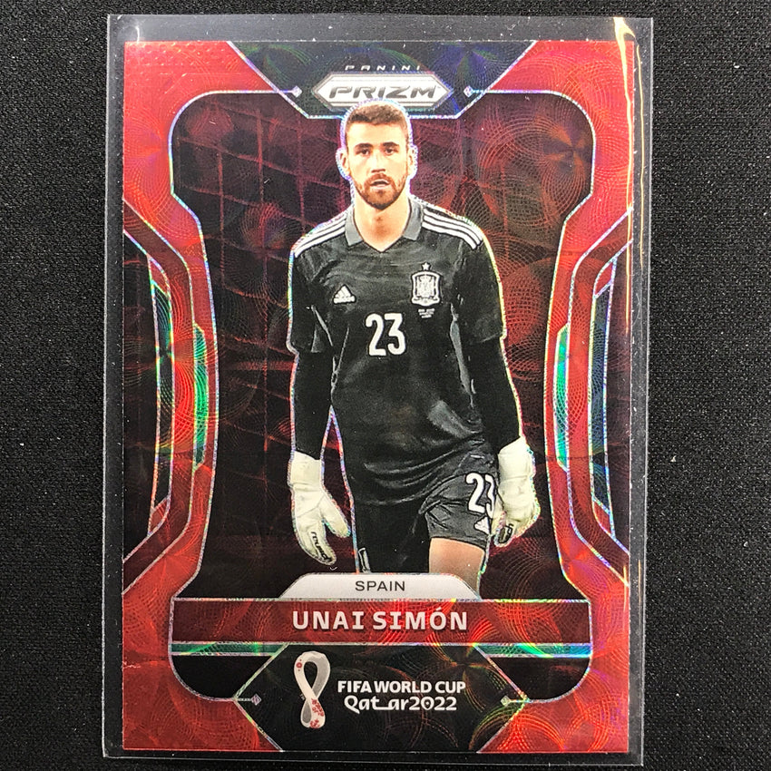 2022 Prizm FIFA World Cup Qatar UNAI SIMON Choice Red Scope #228