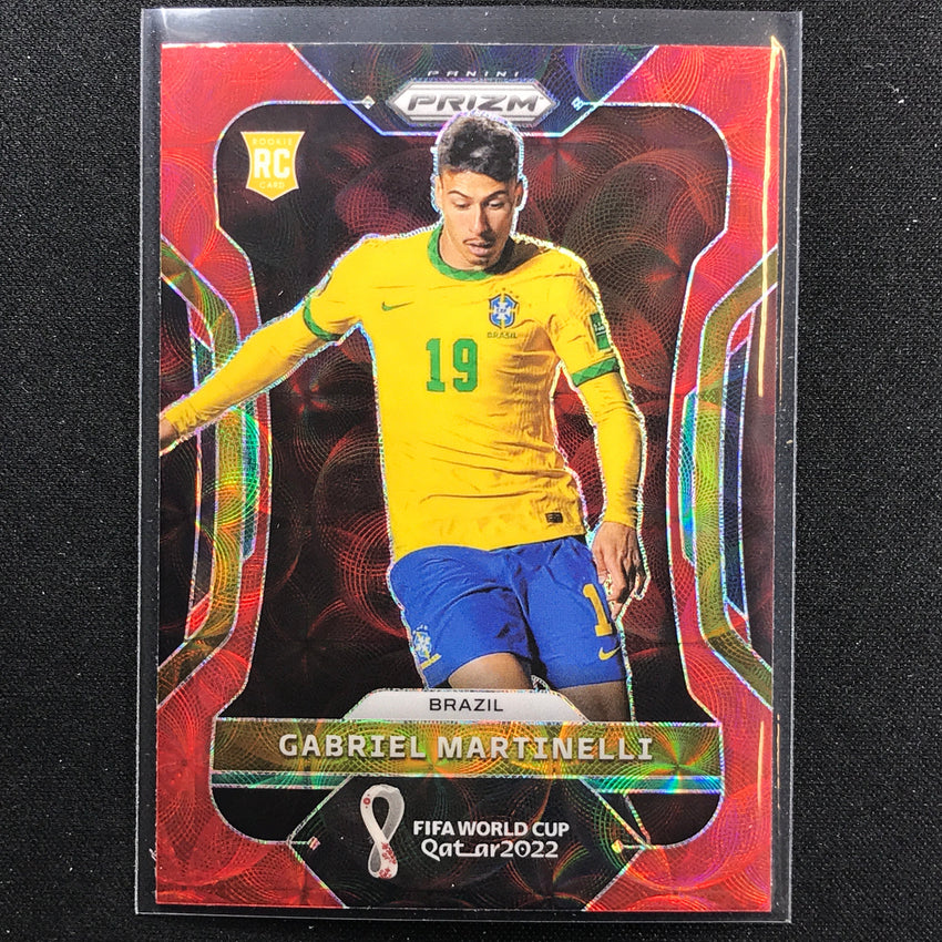 2022 Prizm FIFA World Cup Qatar GABRIEL MARTINELLI Rookie Choice Red Scope #29