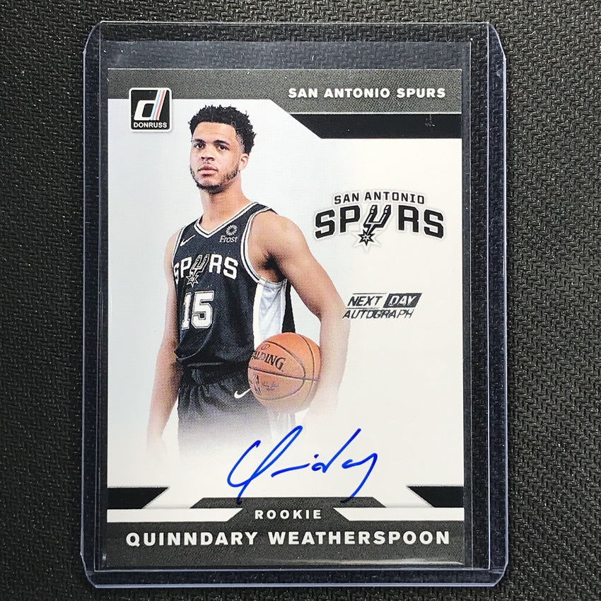 2019-20 Donruss QUINNDARY WEATHERSPOON Next Day Auto Rookie #QWS - #1-Cherry Collectables