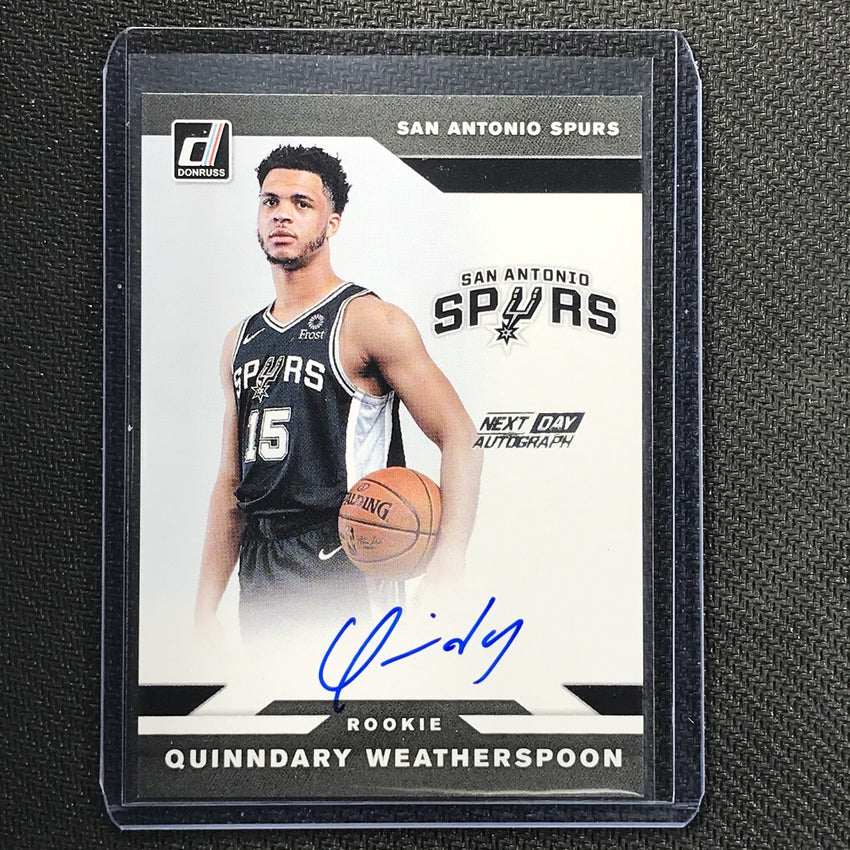 2019-20 Donruss QUINNDARY WEATHERSPOON Next Day Auto Rookie #QWS - #2-Cherry Collectables
