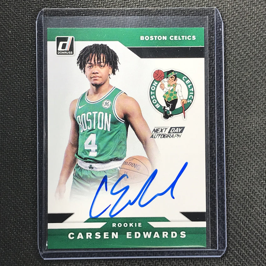 2019-20 Donruss CARSEN EDWARDS Next Day Auto Rookie #CEW - #1-Cherry Collectables