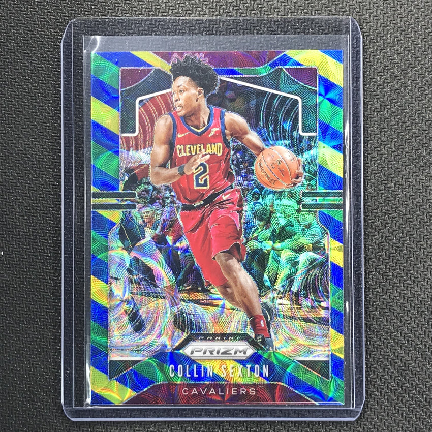 2019-20 Prizm COLLIN SEXTON Blue Yellow Green Prizm #74 1-Cherry Collectables