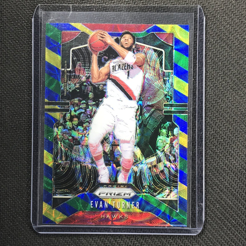2019-20 Prizm EVAN TURNER Blue Yellow Green Prizm #119 1-Cherry Collectables