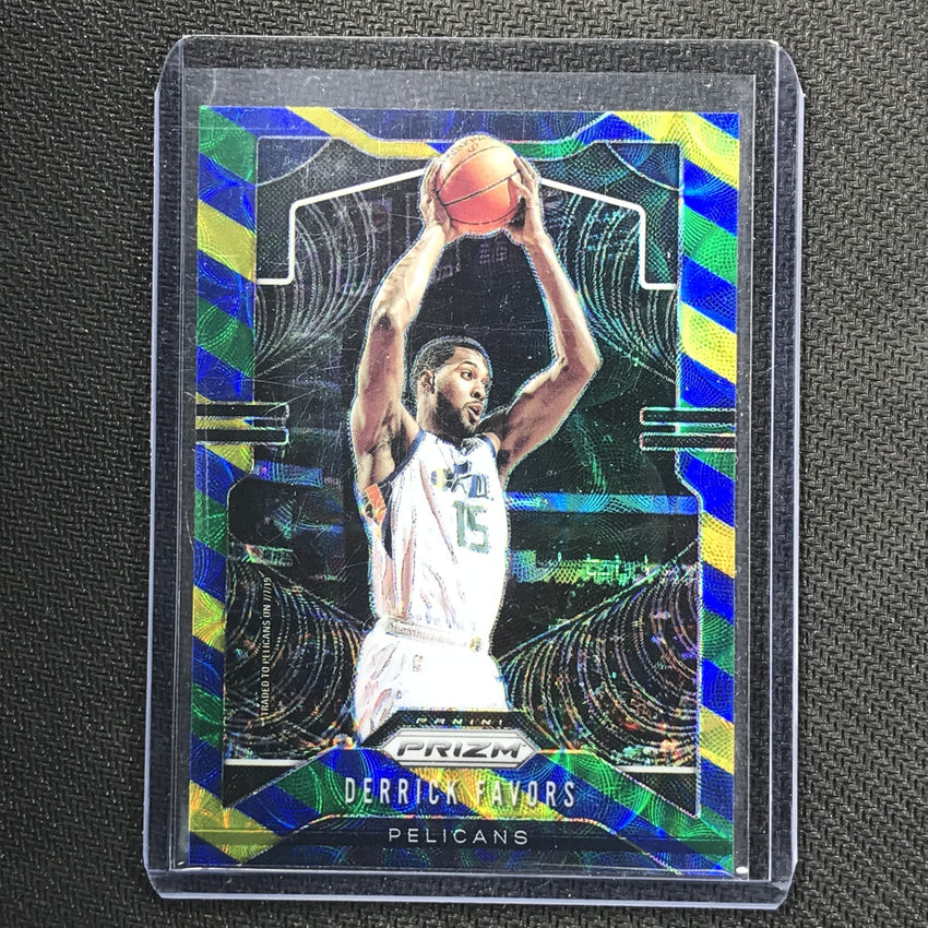 2019-20 Prizm DERRICK FAVORS Blue Yellow Green Prizm #169-Cherry Collectables