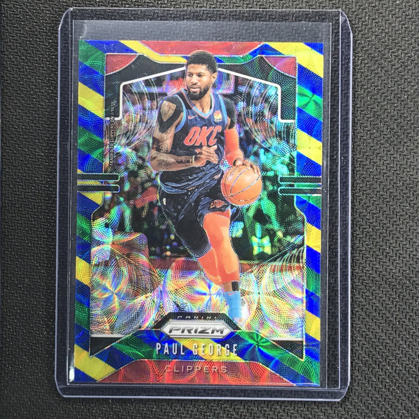 2019-20 Prizm PAUL GEORGE Blue Yellow Green Prizm #185-Cherry Collectables