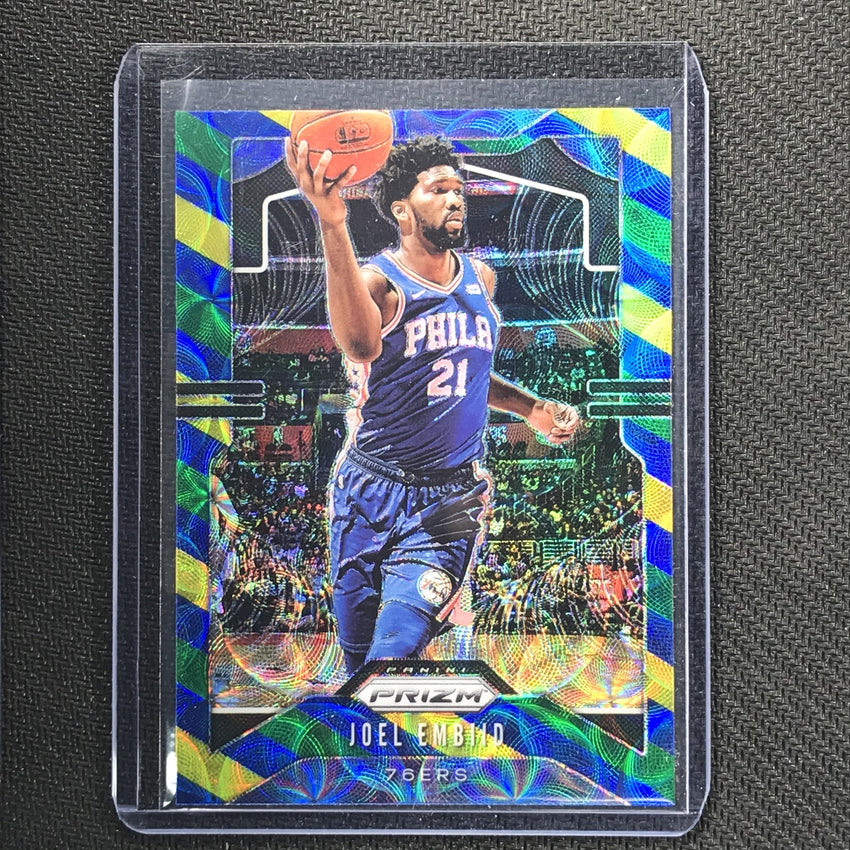 2019-20 Prizm JOEL EMBIID Blue Yellow Green Prizm #199-Cherry Collectables