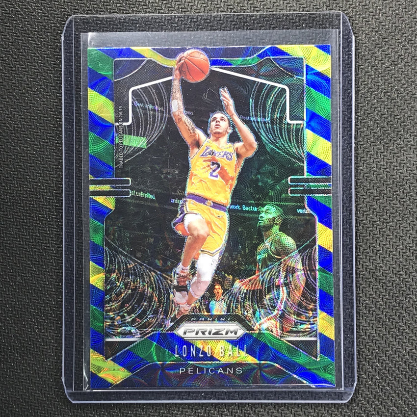 2019-20 Prizm LONZO BALL Blue Yellow Green Prizm #239-Cherry Collectables