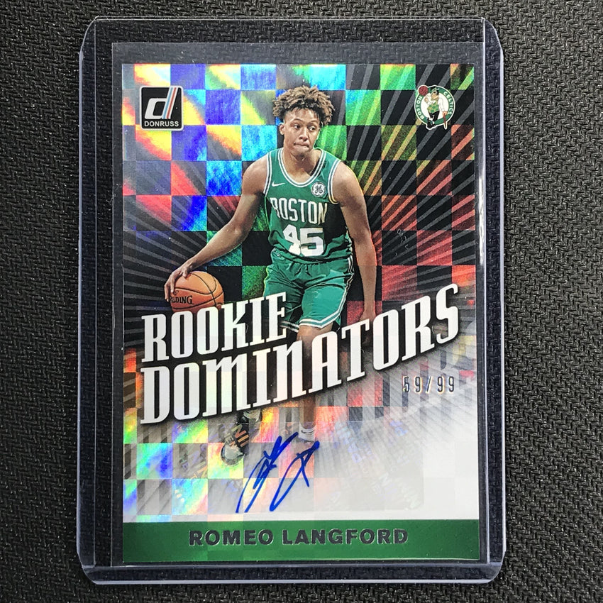 2019-20 Donruss ROMEO LANGFORD Rookie Dominators Auto 59/99-Cherry Collectables