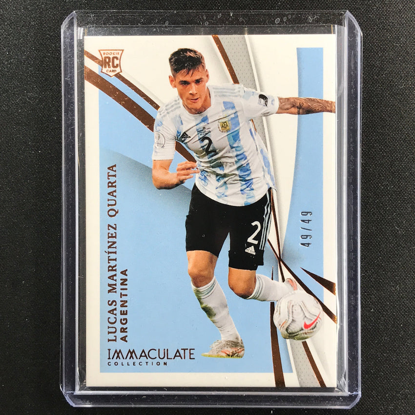 2021 Immaculate Lucas Martinez Quarta Rookie Base Bronze No 15 49/49